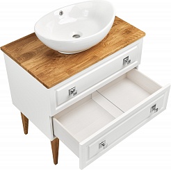 ASB-Woodline Мебель для ванной Каталина 80 white – фотография-9